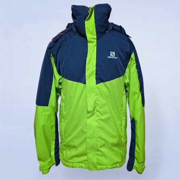 Salomon Icerocket Ski Jacket in Acid Lime/Night Sky - Size Medium - Picture 2 of 9